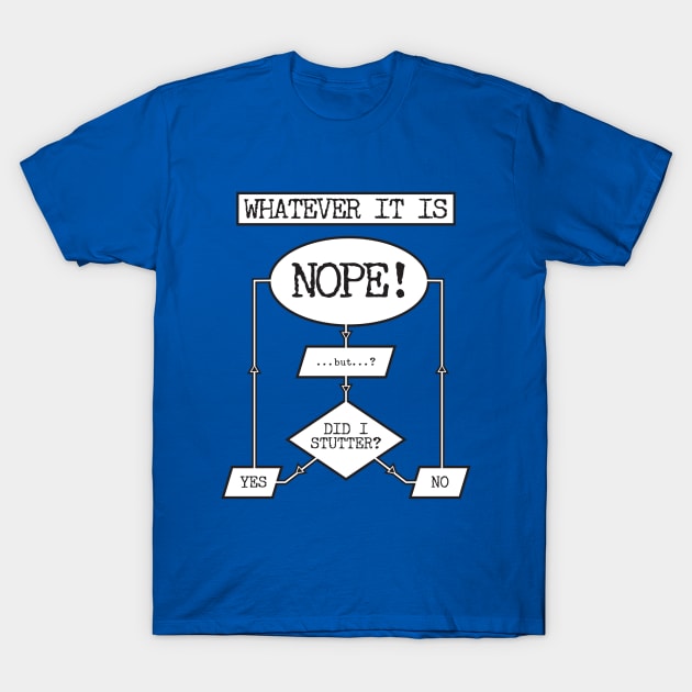 Nope! T-Shirt by DaleMettam